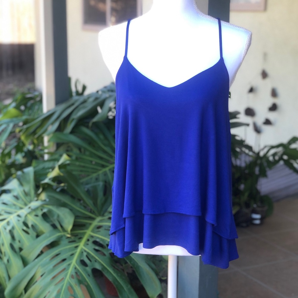 Lucy Love Spaghetti Strap Ruffle Tank